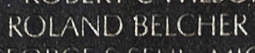 Engraved name on The Wall of Captain Roland “Black Death” Belcher, U.S. Army 