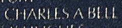 Engraved name on The Wall of Private First Class Charles Arthur Bell, U.S. Army