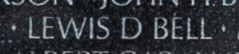 Photo of Bell's name inscribed on The Wall.
