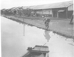 Binh Hung CIDG Force Patrols Hamlet