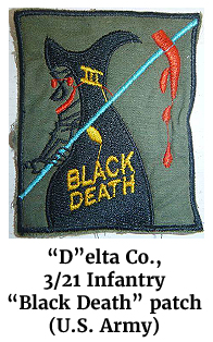 “D”elta Co., 3/21 Infantry “Black Death” patch (U.S. Army)