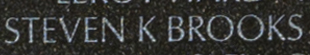 Name engraving of Private First Class Thomas Brooks, Jr. on The Wall
