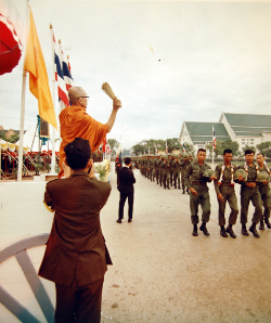 Buddhist Monk Blesses Royal Thai Forces