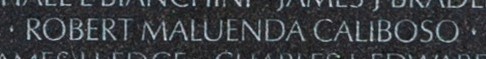 Photo of Caliboso's name inscribed on The Wall.