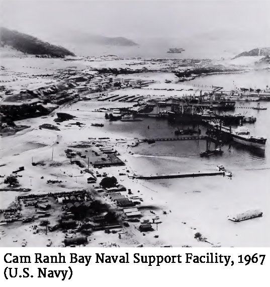 Photo of the Cam Ranh Bay Naval Support Facility, 1967 (U.S. Navy)