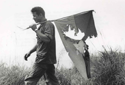 Captured Shredded Viet Cong Flag