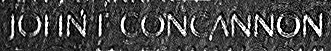 Engraved name on The Wall of Specialist Four John Francis Concannon, U.S. Army