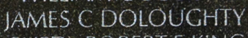 Name engraving of Staff Sergeant James C. Doloughty on The Wall