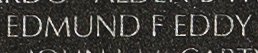 engraved name on The Wall of Private First Class Edmund Francis Eddy, U.S. Marine Corps