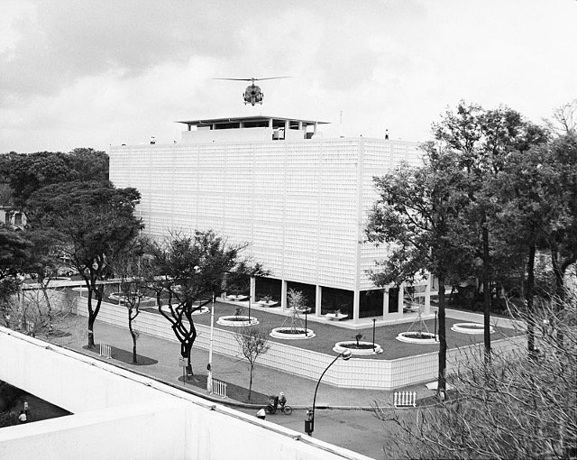 A 1967 photo provided by NARA of the U.S. Embassy in Saigon.