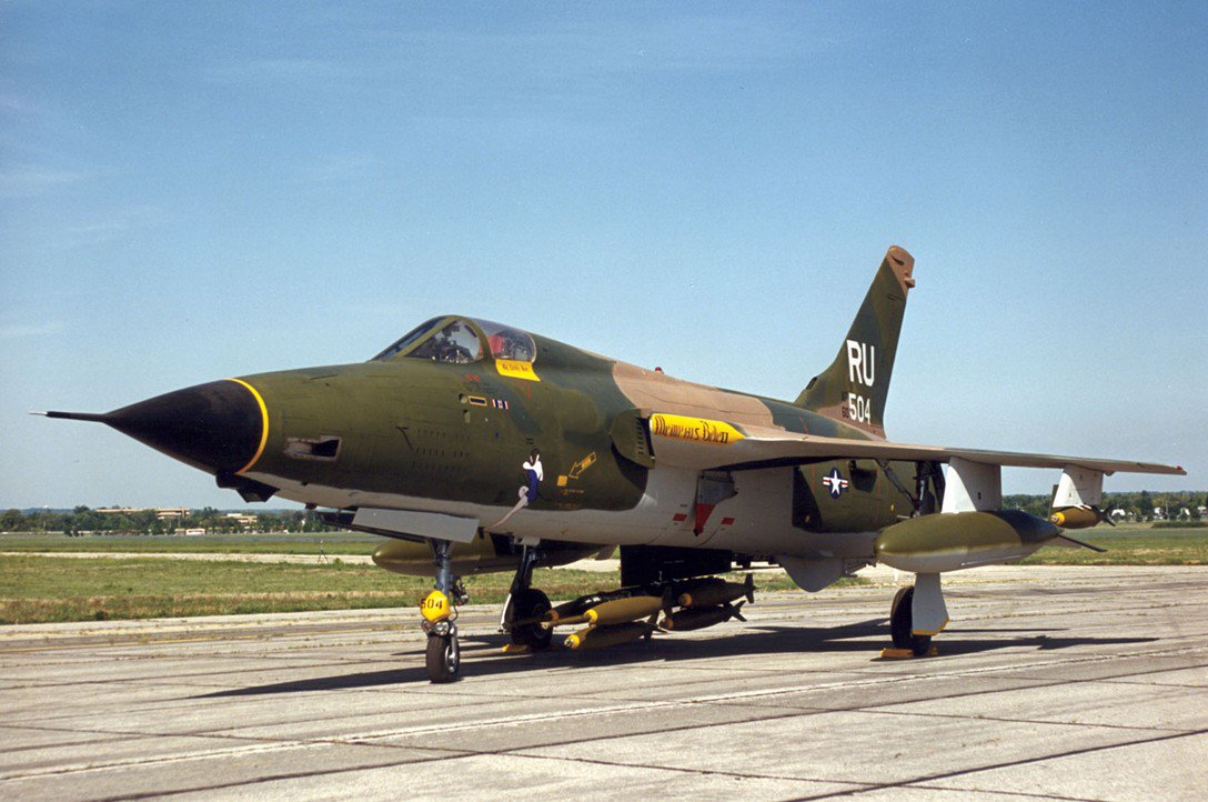 F-105 Thunderchief, similar to the one flown by Majors Bennet and Magnusson.