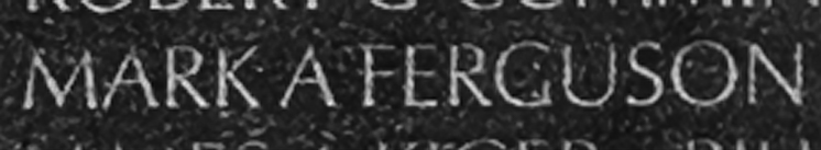 Lance Corporal Mark Andrew Ferguson's name inscribed on The Wall