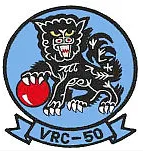 Photo of Fleet Tactical Support Squadron 50 (VRC-50) “Foo Dogs” patch.