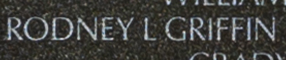 Sergeant Rodney Lynn Griffin's name inscribed on The Wall