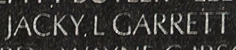 Engraved name on The Wall of Staff Sergeant Jacky Leroy Garrett, U.S. Army