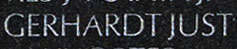 Engraving on The Wall of the name of Sergeant First Class Gerhardt “Gabby” Just, U.S. Army,