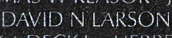 Seaman (Gunner’s Mate) David Neil Larson's name inscribed on The Wall.
