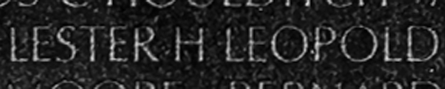 Corporal Lester H. Leopold's name inscribed on The Wall
