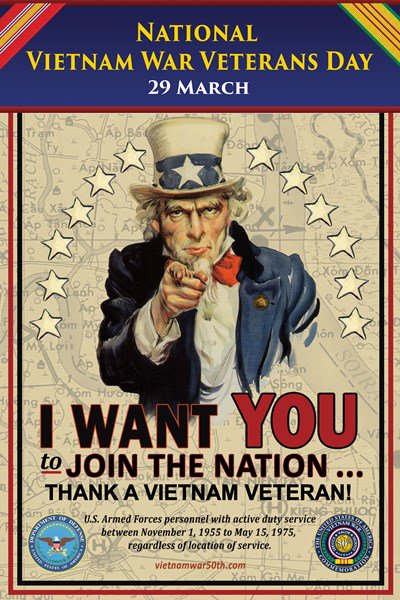 National Vietnam War Veterans Day Uncle Sam Poster