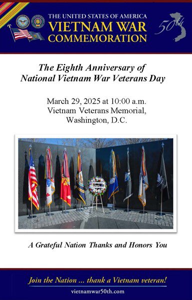 Program ofr March 29 Wreath-Laying Cerenmony at the Vietnam Veterans Memorial