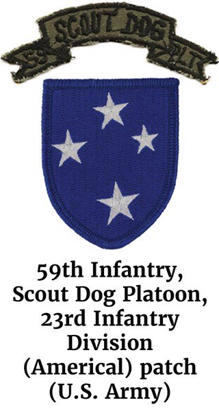 The 59th Infantry, Scout Dog Platoon, 23rd Infantry Division (Americal) patch (U.S. Army)