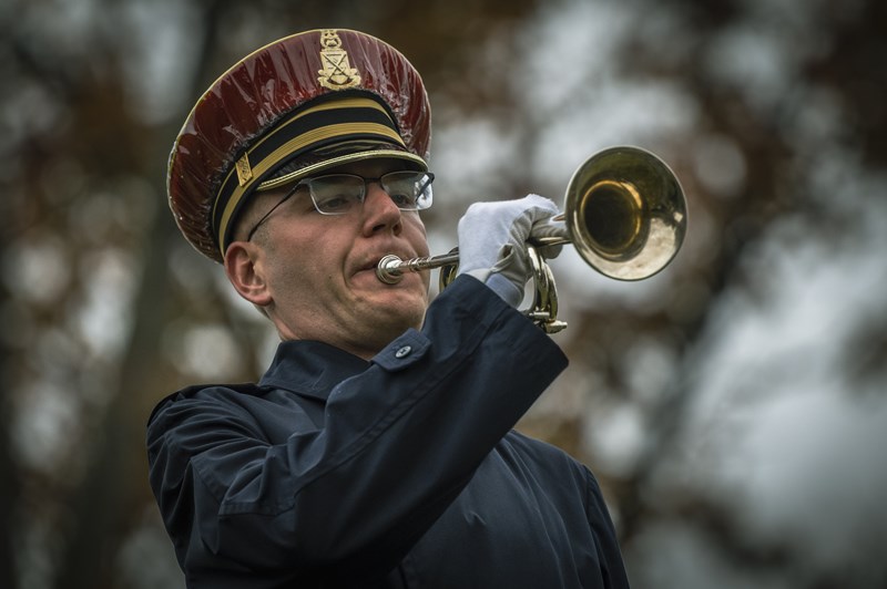 Bugler playing TAPS