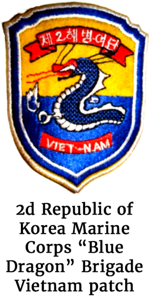 2d Republic of Korea Marine Corps “Blue Dragon” Brigade Vietnam patch