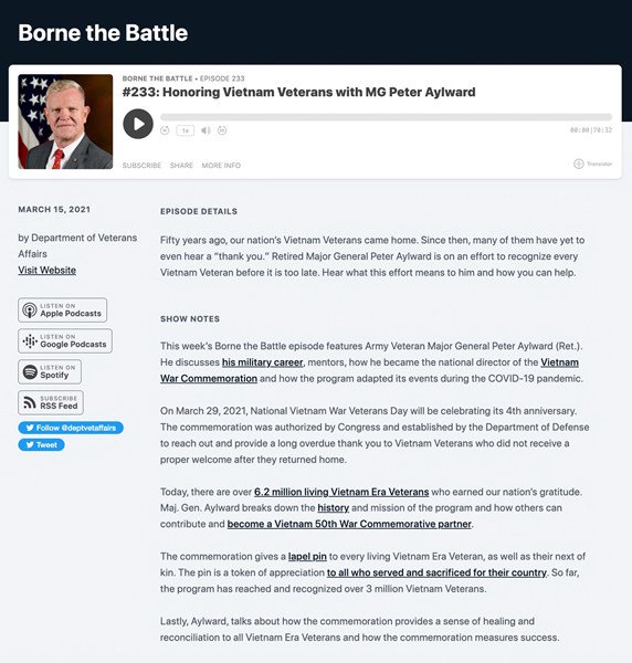 "Borne the Battle" VA Podcast