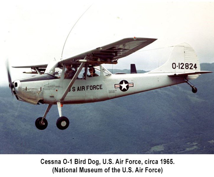 Cessna O-1 Bird Dog, U.S. Air Force, circa 1965. (National Museum of the U.S. Air Force)