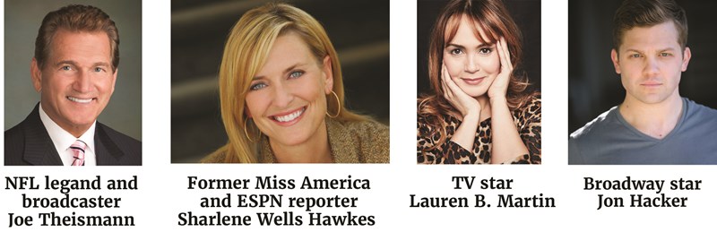 Co-hosts Joe Theismann, Sharlene Wells Hawkes, Lauren B. Martin and Joe Hacker