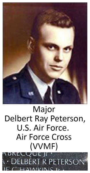 Major Delbert Ray Peterson, U.S. Air Force. Air Force Cross. (VVMF)