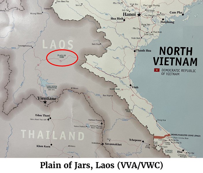 Map of Plain of Jars, Laos (VVA/VWC)