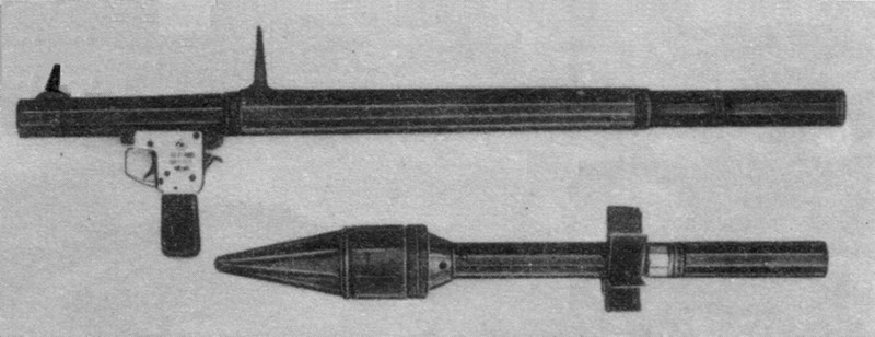 Image of rocket propelled grenade and its firing mechanism, similar to the one that wounded Jose Rodela with shrapnel on September 1, 1969/