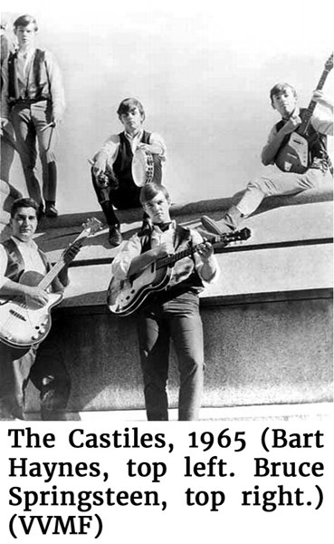 A photo of the Castiles in 1965 (Bart Haynes, top left. Bruce Springsteen, top right.) (VVMF)
