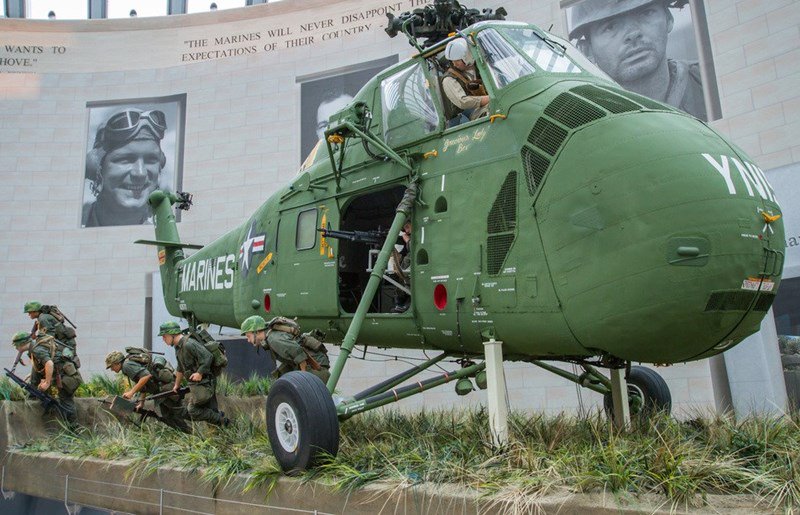 Photograph of the US-34 diorama on display at the National Museum of the Marine Corps just outside Quantico, Virginia.