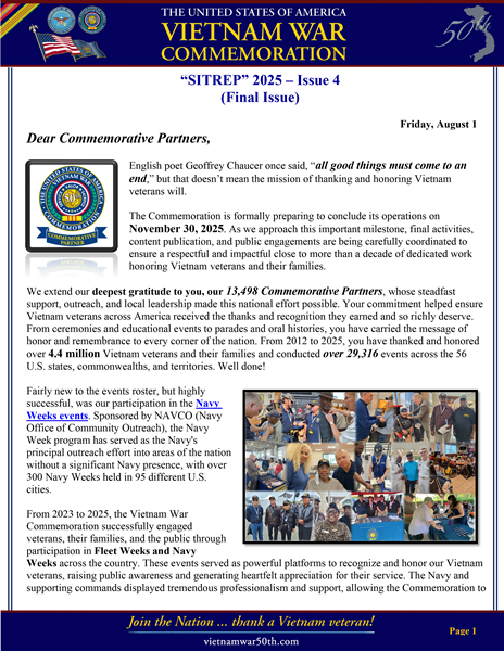 SITREP - Issue 4 - August 2025