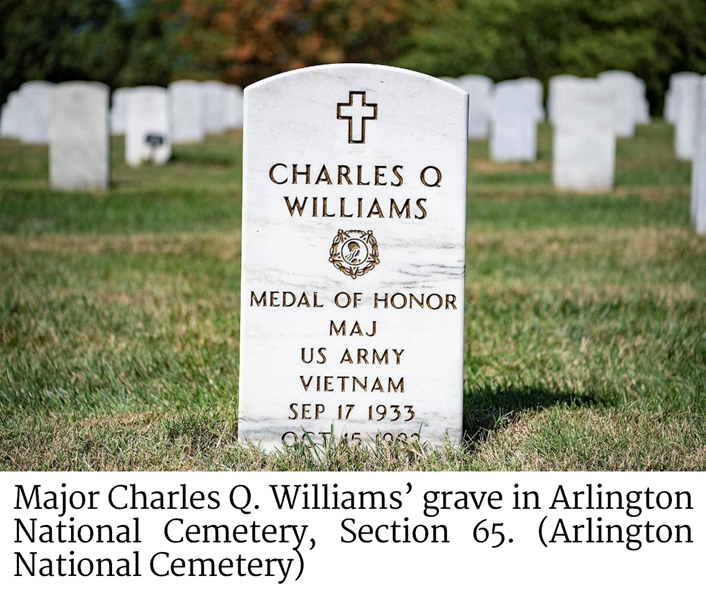 Major Charles Q. Williams’ grave in Arlington National Cemetery