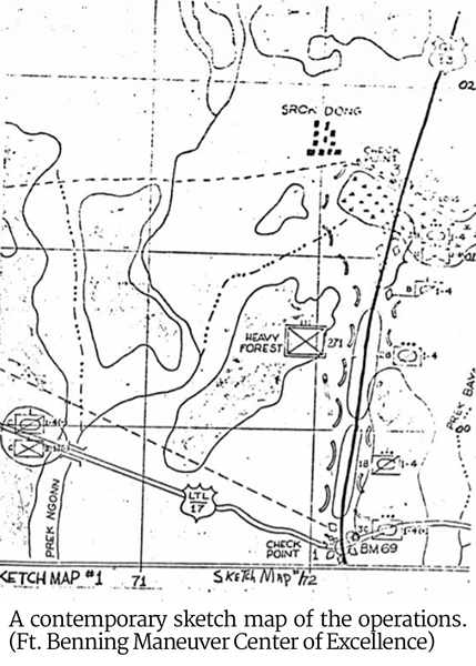 sketch map of operations