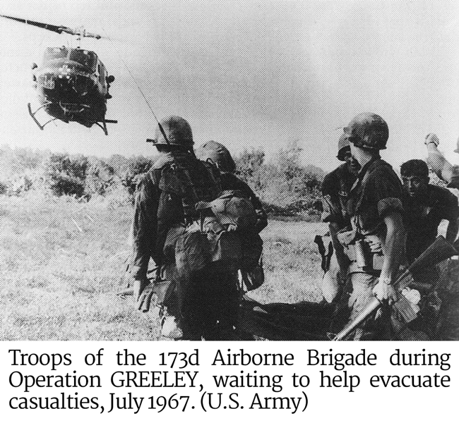Troops of the 173d Airborne Brigade during Operation GREELEY
