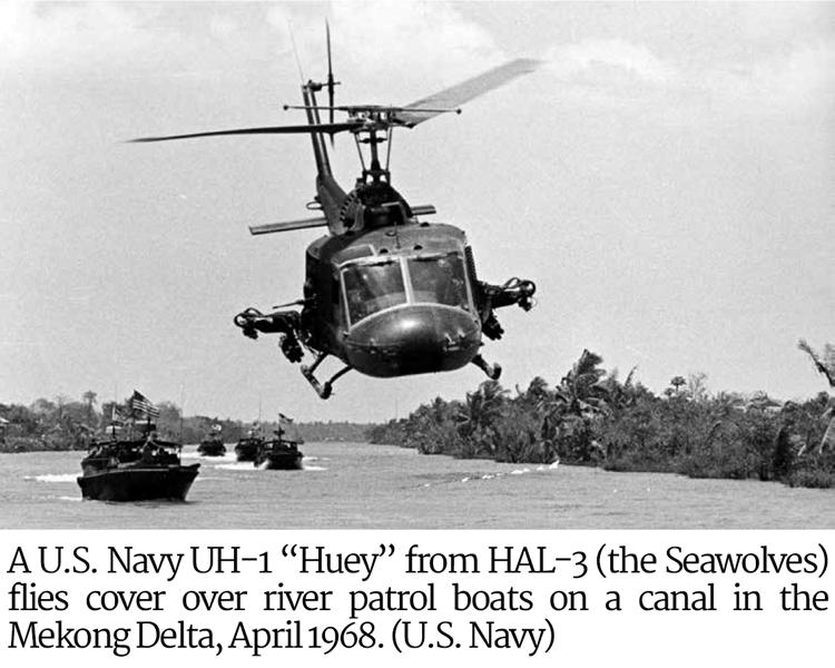 A U.S. Navy UH-1 “Huey” from HAL-3 