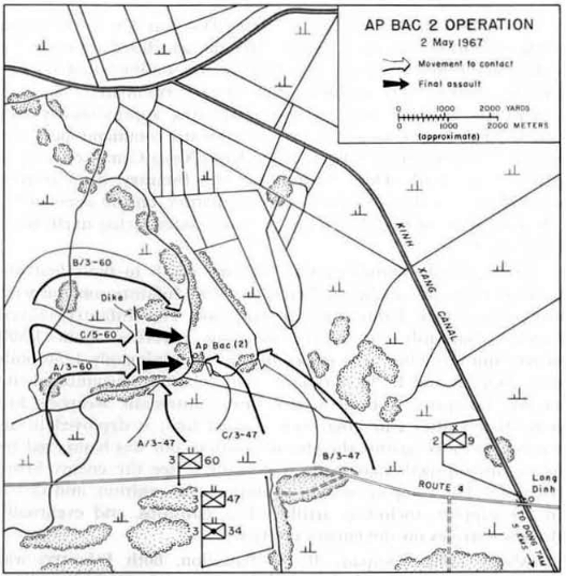 Map depicting Ap Bac 2 Ops