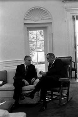 Maxwell Taylor and Lyndon Johnson