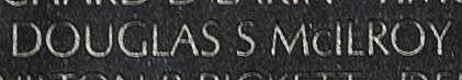 Engraved name on The Wall of Corporal Douglas Steven McIlroy, U.S. Army