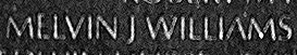 Engraved name on The Wall of Sergeant Melvin James Williams, U.S. Army