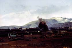 Mortar Explosion At Khe Sanh Combat Base