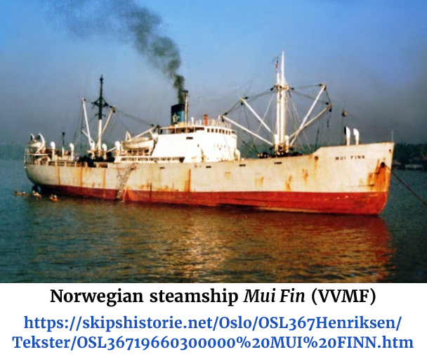 Photo of the Norwegian steamship Mui Fin (VVMF)