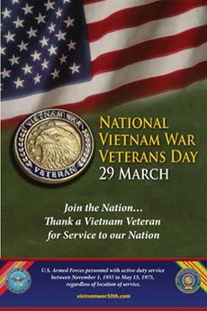 National Vietnam War Veterans Day Lapel Pin Poster