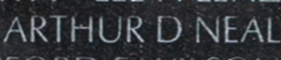 Engraving on The Wall of Staff Sergeant Arthur Darnell Neal, U.S. Army.