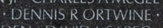 Photo of Ortwine's name inscribed on The Wall.