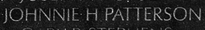 Engraving on The Wall of the name of Sergeant Johnnie H. Patterson, U.S. Army (VVMF)